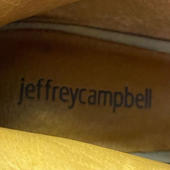 Jeffrey‎ Campbell Cora tan suede lace up open toe heels, size 9 - Picture 8 of 10